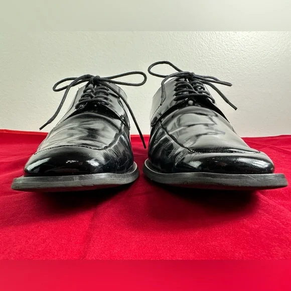 VIA SPIGA Men's Laconi Tuxedo Dress Shoe Black Patent Leather, Sz 11